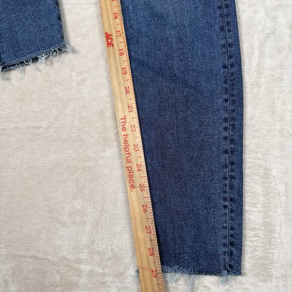 Mother Denim The Looker Ankle Fray Jeans In Need For Speed Wash Size 28 Blue - Picture 11 of 11
